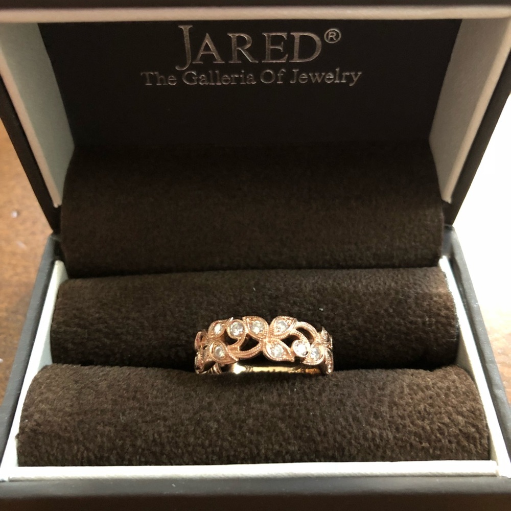 Rose gold diamond Neil Lane ring from Jared.